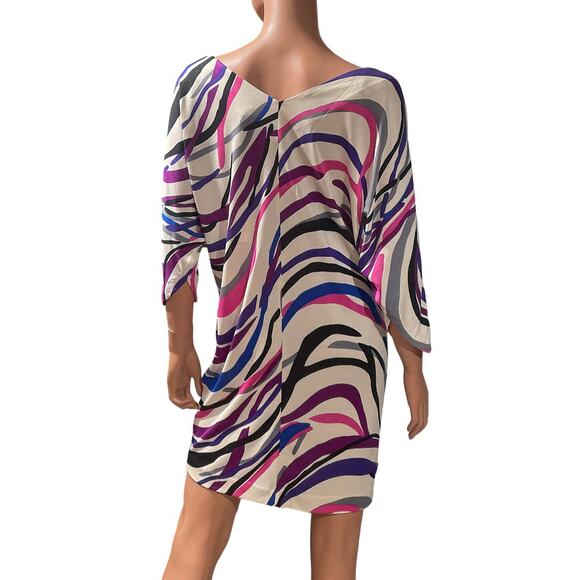 NWT Diane Von Furstenberg Clara Silk Jersey Mini Length Tunic Dress Size 2 - Picture 3 of 7